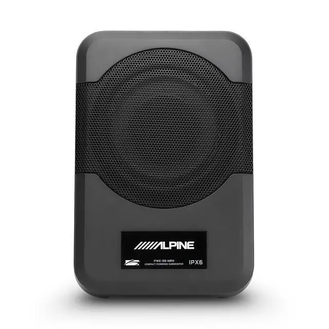 Alt view image 2 of 4 - Alpine UTE-83BT Bluetooth Marine Radio Kit with CAMC1B Single-DIN Cover & PWE-S8-MRN Compact 8" Powered Marine Subwoofer Boat, UTV & Golf Cart Bass Upgrade