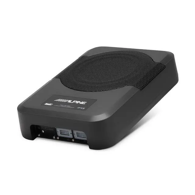 Alt view image 4 of 4 - Alpine UTE-83BT Bluetooth Marine Radio Kit with CAMC1B Single-DIN Cover & PWE-S8-MRN Compact 8" Powered Marine Subwoofer Boat, UTV & Golf Cart Bass Upgrade