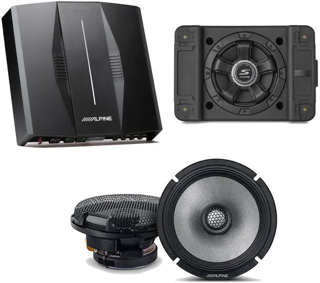 Main image of Alpine PXE-C80-88 OPTIM8 8-Channel Hi-Res Digital Sound Processor Amplifier w/ SS-SB12 Subwoofer, R2-S65 Bundle