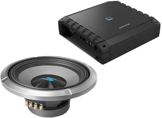 Main image of Alpine S2-A60M S-Series Class-D Amp w/ S2-W12D4 12" S-Series Dual 4-Ohm Car Subwoofer