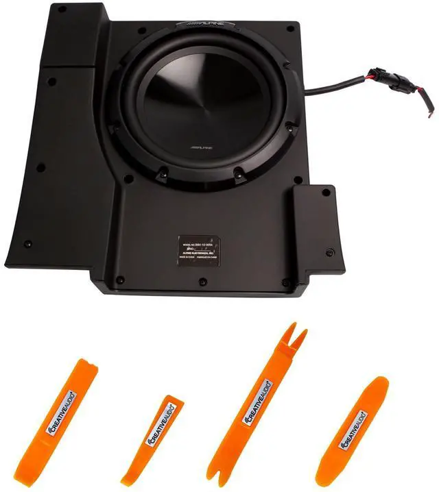 Main image of Alpine SBV-10-WRA Pre-Loaded 10-Inch Subwoofer for 2007-2018 Jeep Wrangler JKU With Panel Tool Kit