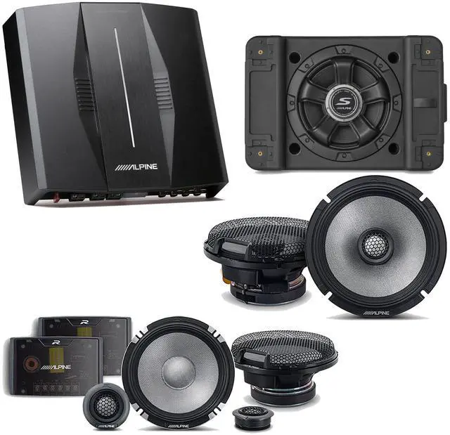 Main image of Alpine PXE-C80-88 OPTIM8 8-Channel Hi-Res Digital Sound Processor Amplifier w/ SS-SB12 Subwoofer, R2-S652 & R2-S65 Bundle