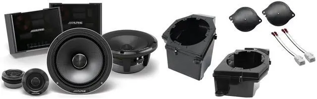Main image of Alpine HDZ-65C 6.5" Status Component Speakers and Front 6.5" Speaker Pods with Tweeter Adaptors Compatible with Jeep JL (2018-2023) & JT (2020-2023)