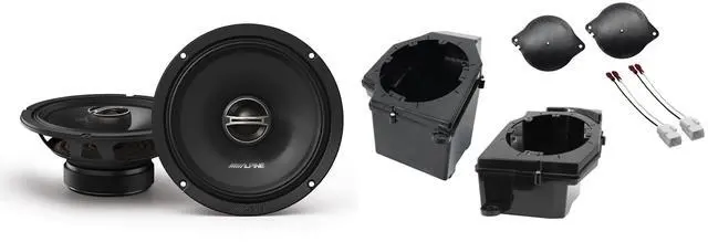 Main image of Alpine DM-65-G 6.5" DM-Series Coaxial Speakers and Front 6.5" Speaker Pods with Tweeter Adaptors Compatible with Jeep JL (2018-2023) & JT (2020-2023)
