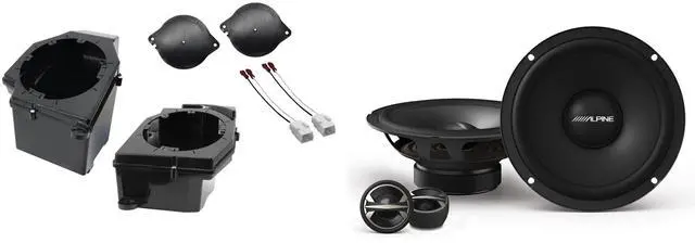 Main image of Alpine EL-E65C-G 6.5" EL-Series Component Speakers and Front 6.5" Speaker Pods with Tweeter Adaptors Compatible with Jeep JL (2018-2023) & JT (2020-2023)