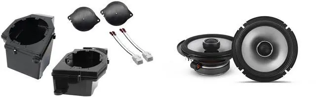 Main image of Alpine S2-S65 6.5" S-Series Coaxial Speakers and Front 6.5" Speaker Pods with Tweeter Adaptors Compatible with Jeep JL (2018-2023) & JT (2020-2023)
