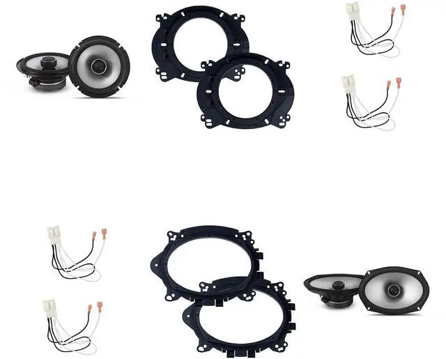 Main image of Alpine Speakers 6.5 & 6X9 inch for Ford F-150 2015-2024 Upgrade Kit - 2 Pairs of S2 Series with Adapters and Harness, Car Audio Front & Rear Door Speaker S2-S65, S2-S69