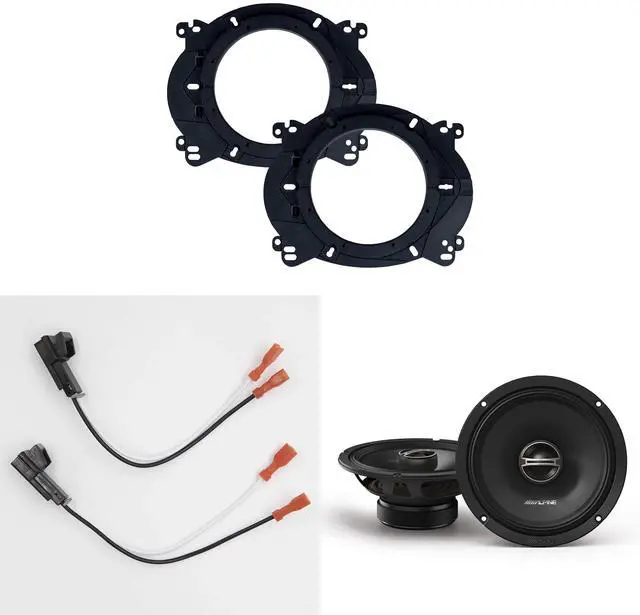 Main image of Alpine Speakers 6.5 inch for Chevrolet Silverado 1999-2006 Upgrade Kit - Pair of DM Series with Adapters and Harness, Coaxial 6 1/2 Car Audio Front Door Speaker for Chevy S2-S65