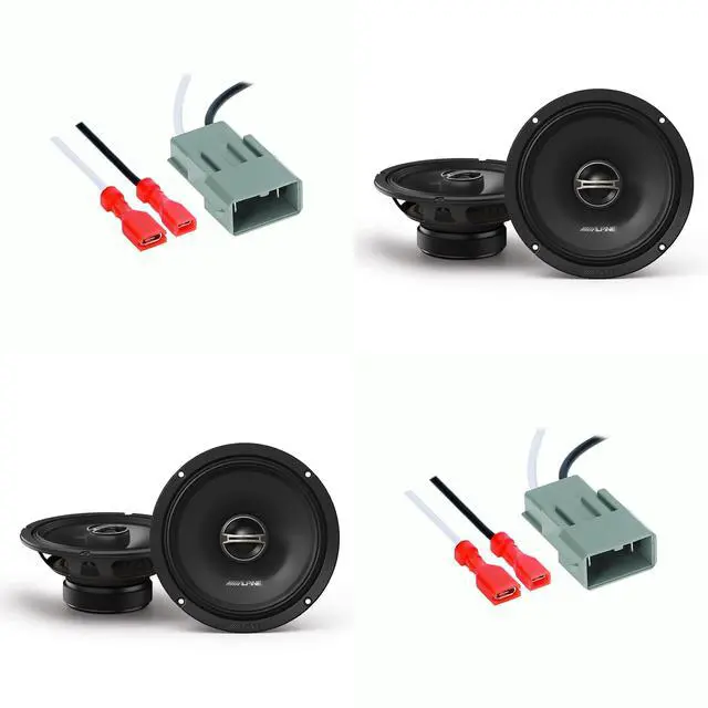 Main image of Alpine Speakers 6.5 inch for Honda Civic 2002-2020 Upgrade Kit - 4 Pack of DM Series with Harness, Coaxial 6 1/2 Car Audio Front Door and Rear Deck Speaker DM-65-G