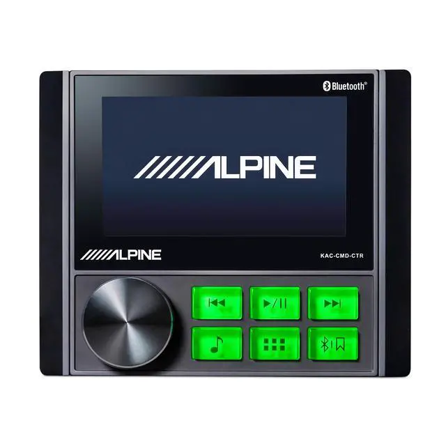 Alt view image 2 of 4 - Alpine KAC-CMD-CTR Powersports Commander Controller with PWE-S8-MRN 8" Powered Marine Subwoofer Compact UTV, Golf Cart & Side-by-Side Bass Upgrade
