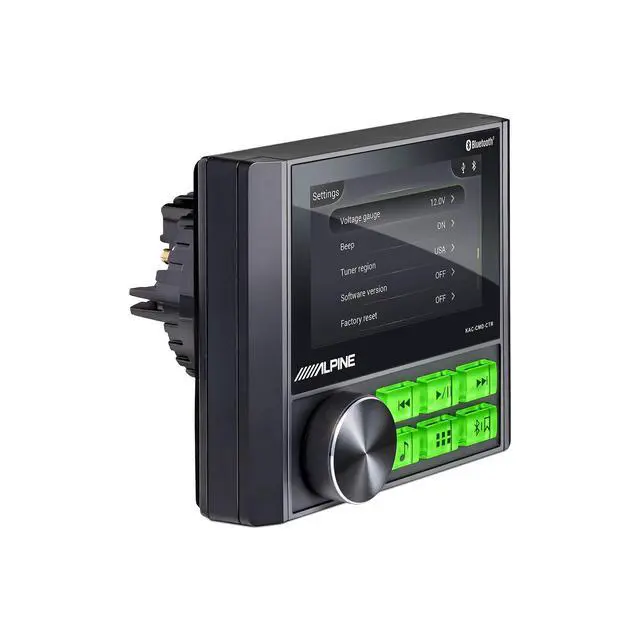 Alt view image 4 of 4 - Alpine KAC-CMD-CTR Powersports Commander Controller with PWE-S8-MRN 8" Powered Marine Subwoofer Compact UTV, Golf Cart & Side-by-Side Bass Upgrade
