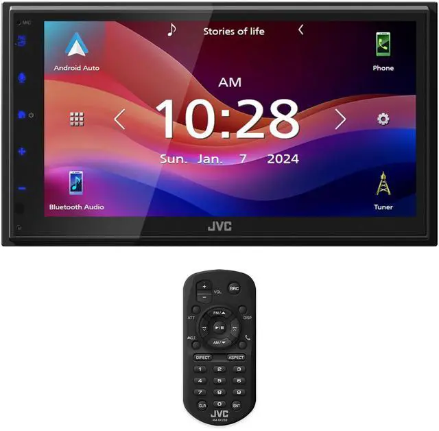 Main image of JVC KW-M590BT CarPlay Stereo + RM-RK259 Wireless Remote