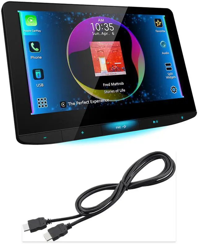 Main image of JVC KW-Z1001W 10.1in CarPlay Stereo + HDMI Extension Cable