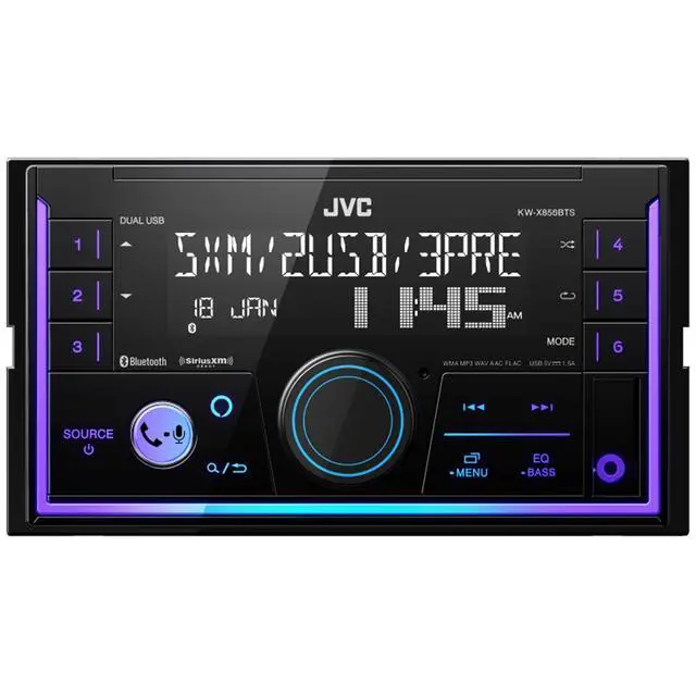 Alt view image 2 of 4 - JVC 2-DIN Bluetooth Stereo + 6.75in + 6x9 Speaker Bundle