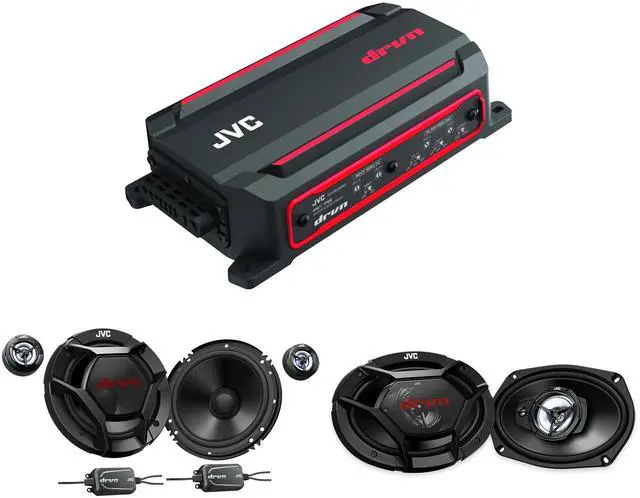 Main image of JVC 4-Ch Amp + 6.5 Component + 6x9 Speaker Bundle