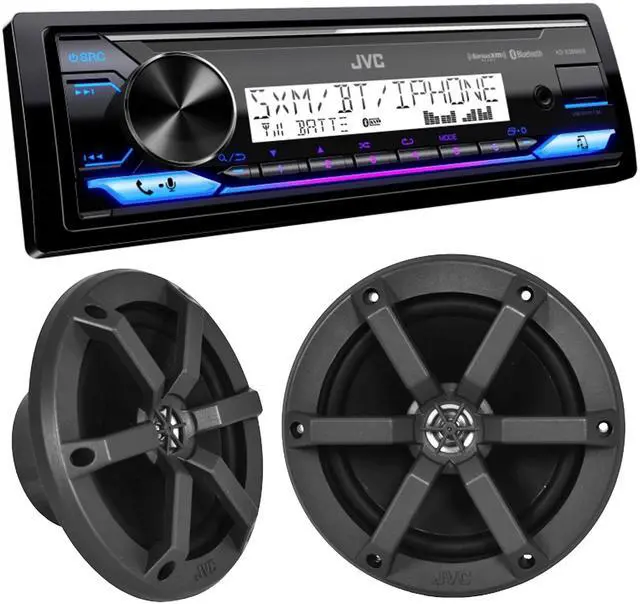 Alt view image 2 of 4 - JVC Marine Bluetooth Stereo + 6.5in Speakers + Wired Remote