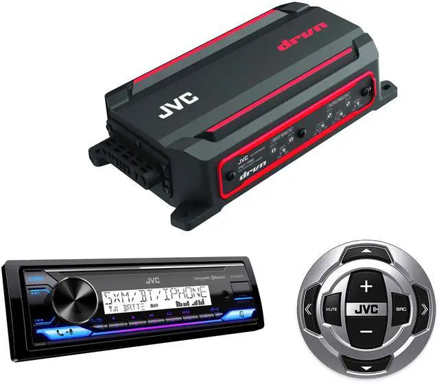 Main image of JVC Marine Bluetooth Stereo + 4-Ch Amp + Wired Remote