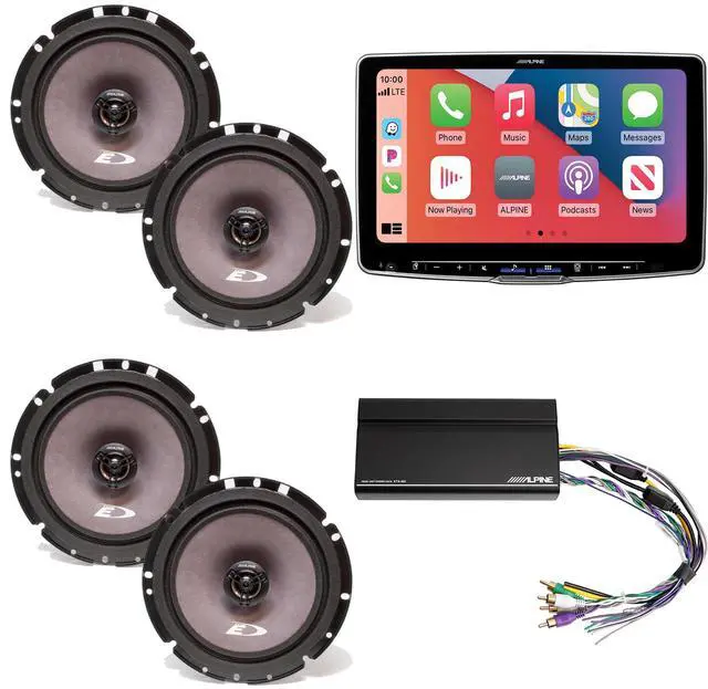 Main image of Alpine ILX-F511 Halo11 11" Multimedia Touchscreen Receiver w/ 2 Pairs Alpine SXE-1726S 6.5" Coax & Power Pack