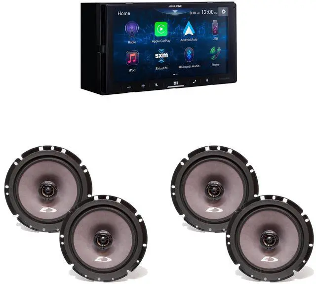 Main image of Alpine iLX-W670-S Digital Multimedia Receiver w/ 2 Pairs Alpine SXE-1726S 6.5" Coax