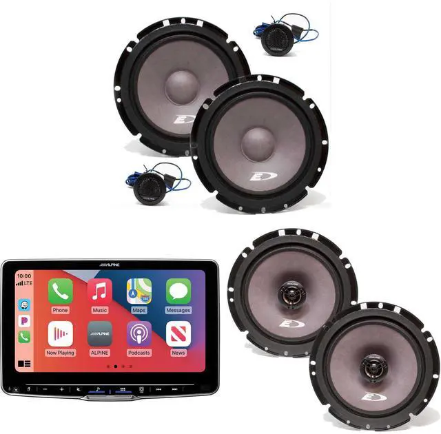 Main image of Alpine ILX-F509 Halo9 9" Multimedia Touchscreen Receiver w/ A Pair Alpine SXE-1751S 6.5" Component and A Pair SXE-1726S 6.5" Coax Speakers