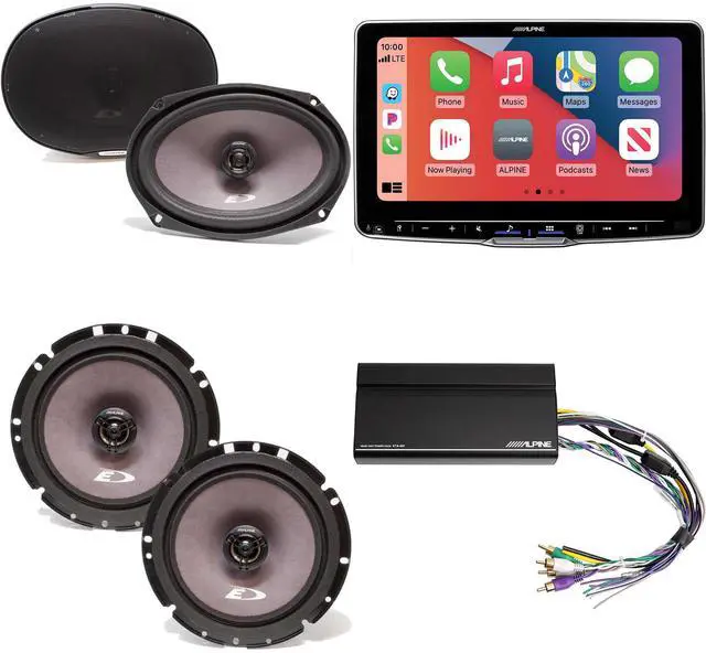 Main image of Alpine ILX-F509 Halo9 9" Multimedia Touchscreen Receiver & A Pair Alpine SXE-1726S 6.5" Coax, SXE-6926S 6x9 Coax & Power Pack