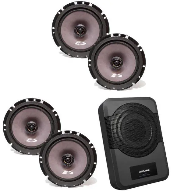 Main image of Alpine (2) SXE-1726S 6 1/2" 2 way Coaxial Speakers (2 Pair) w/ PWE-S8 Powered 8inch Woofer Bundle