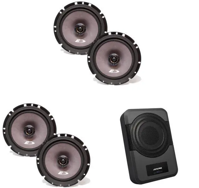 Main image of Alpine Powered Subwoofer & (2 pair) 6.5" Coax Audio Upgrade , SXE-1726S, PWE-S8