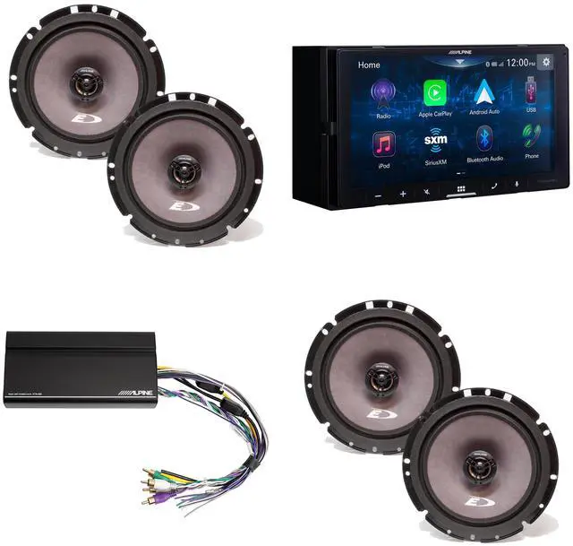Main image of Alpine iLX-W670-S Digital Multimedia Receiver w/ 2 Pairs Alpine SXE-1726S 6.5" Coax & Power Pack