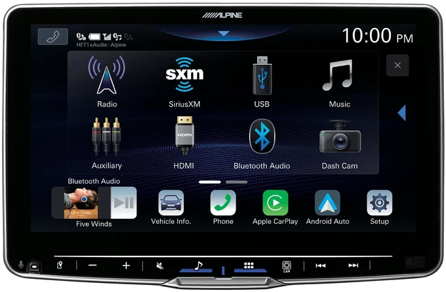 Alt view image 4 of 4 - Alpine ILX-F509 Halo9 9" Multimedia Receiver with KTX-NS01 Nav Module, SXV300v1 Sat Tuner, SWI-CP5 Steering Wheel Interface, BU Camera