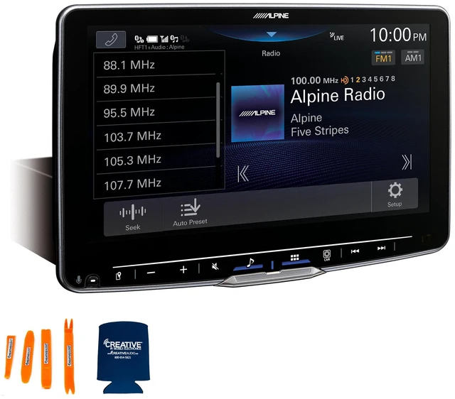 Alt view image 2 of 4 - Alpine ILX-F511 Halo11 11" Multimedia Receiver with KTX-NS01 Nav Module, HCE-C1100 BU Camera w/ Frame, and DVR-C320R Alpine Dash Camera