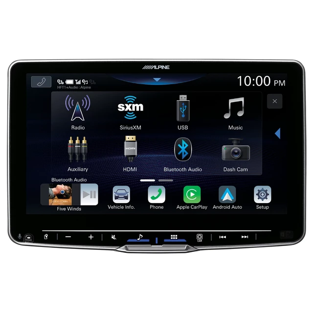 Alt view image 4 of 4 - Alpine ILX-F509 Halo9 9" Multimedia Receiver with KTX-NS01 Nav Module, HCE-C1100 BU Camera w/ Frame, and DVR-C320R Alpine Dash Camera