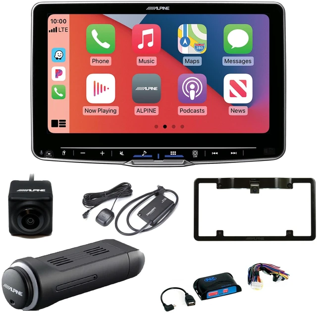 Main image of Alpine ILX-F509 Halo9 9" Multimedia Receiver w/ KTX-NS01 Nav Module, Satellite Tuner, Steering Wheel Interface, & Camera w/ Frame