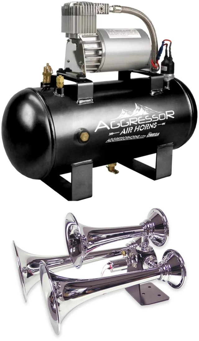 Main image of Rostra AH-D300+ Train Horn + AC-15MP 1.5-Gallon Compressor