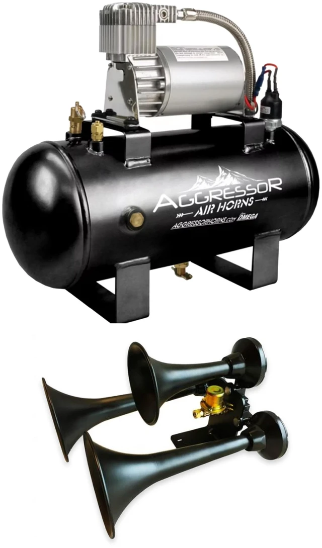 Main image of Rostra AH-300BLK Train Horn + AC-15MP 1.5-Gallon Compressor