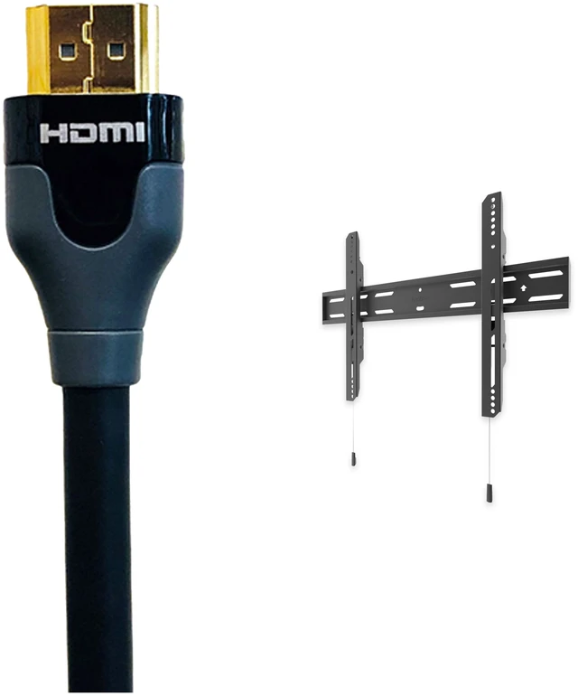 Main image of Kanto PF300 Fixed TV Mount + Tributaries 2m 48G HDMI Kit
