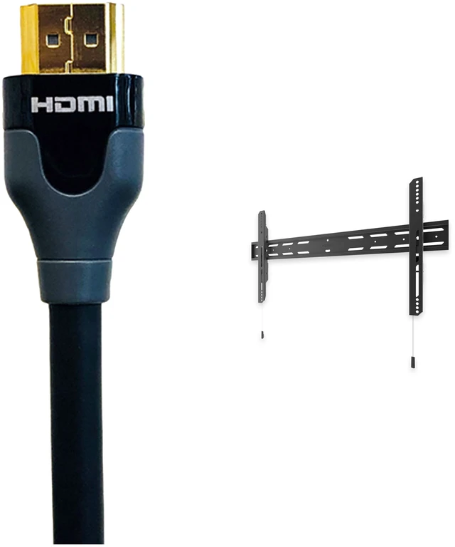 Main image of Kanto PF400 Fixed TV Mount + Tributaries 2m 48G HDMI Kit