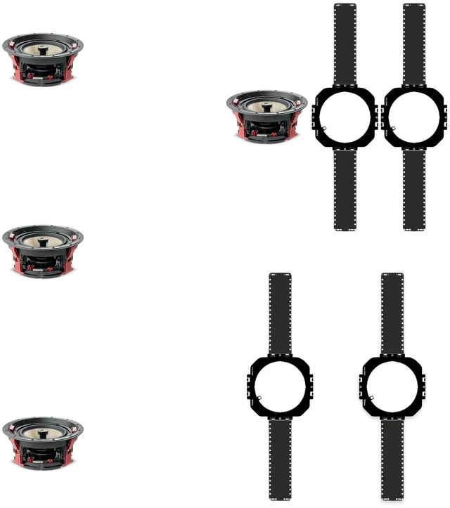 Main image of Focal 300 ICW8 4-Speaker + 4-Bracket Preconstruction Package