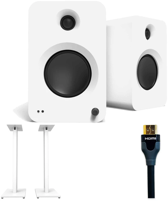 Main image of Kanto REN White + ST28 White + Tributaries 2m 48G HDMI TV Stereo Kit