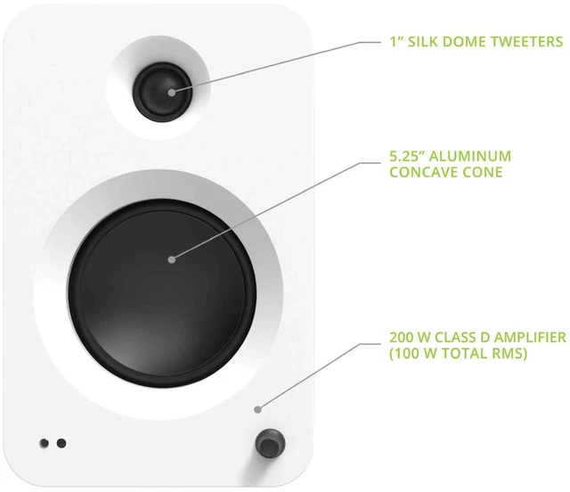 Alt view image 4 of 4 - Kanto REN White + SUB8 White + ST28 White + Tributaries 2m HDMI Complete TV Audio Kit