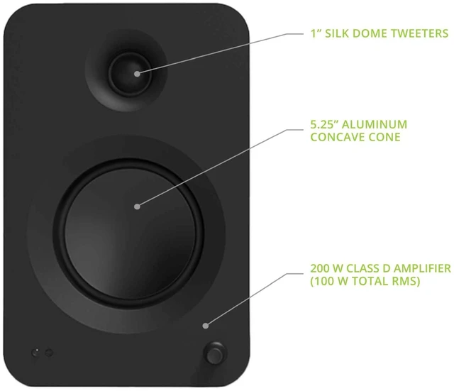 Alt view image 3 of 4 - Kanto REN Black + ST28 Black + Tributaries 2m 48G HDMI TV Stereo Kit