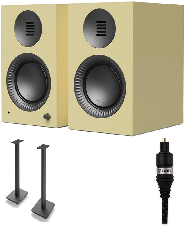 Main image of Kanto TUK Gloss Butter + SP32 Black + Tributaries 2m Toslink Premium TV Audio Kit