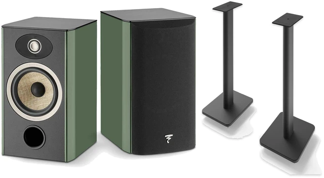 Main image of Focal Aria Evo X N°1 Moss Green High Gloss + Kanto SP26 Black Stands