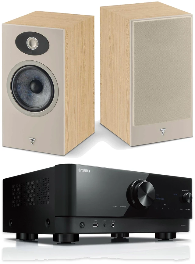 Main image of Focal Theva No1 Light Wood Speakers (Pair) + Yamaha RX-V4A