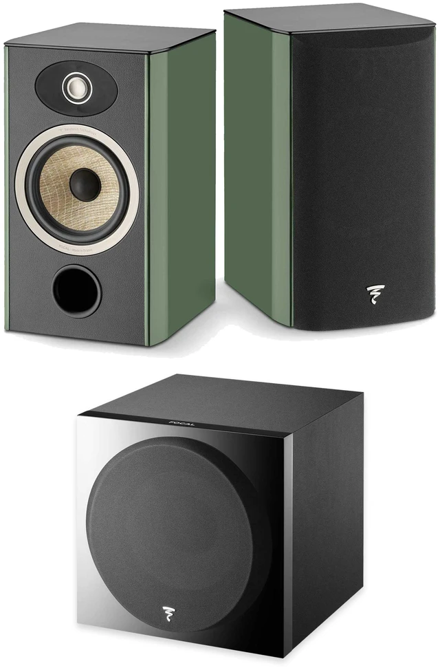 Main image of Focal Aria Evo X N°1 Moss Green High Gloss Pair + SUB 1000F 2.1 System