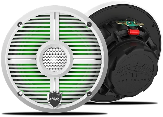 Main image of Wet Sounds RECON 6 XW-W RGB LED Recon Series 6.5" 60-Watt RMS Coaxial Speakers With White XW Grilles (Pair)