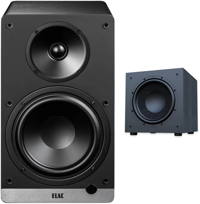 Main image of ELAC DCB61 Black Powered Speakers + DS123 12in Debut 3.0 Subwoofer