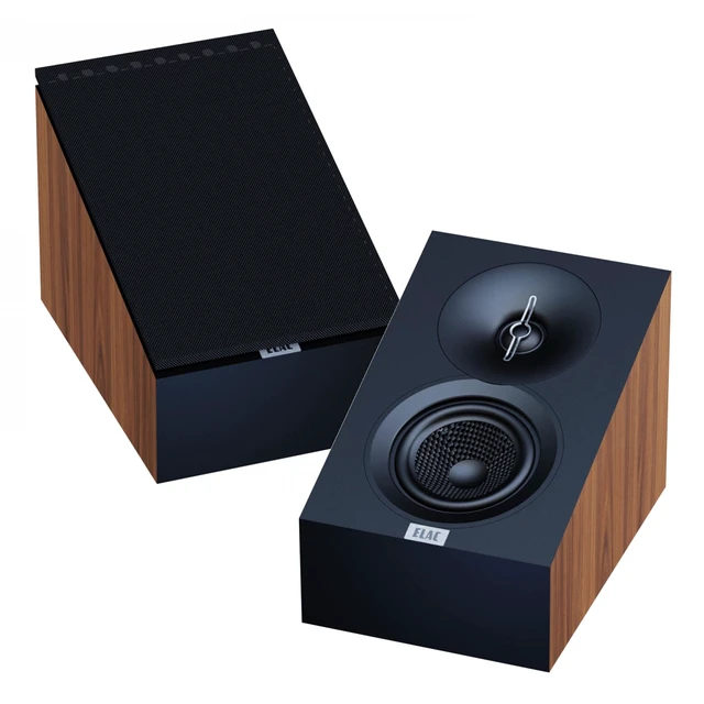 Alt view image 2 of 4 - ELAC Debut 3.0 DF53 Walnut Pair + DA43 Walnut Atmos Speakers