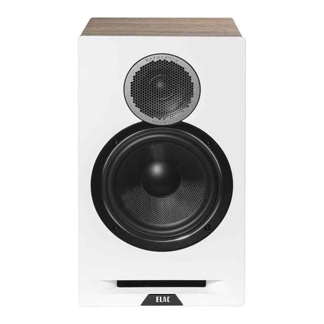 Alt view image 3 of 4 - ELAC DBR62 White Bookshelf Speakers + LS20 White Stands
