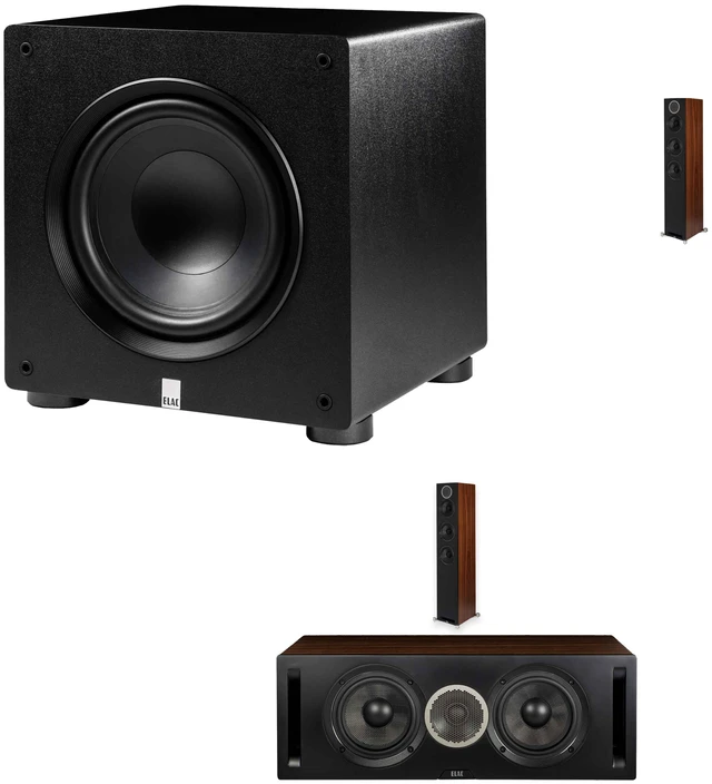 Main image of ELAC Debut Reference DFR52 Black Pair + DCR52 Black + PS350 Sub