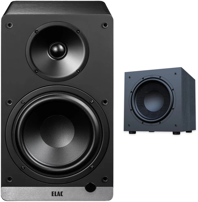 Main image of ELAC DCB61 Black Powered Speakers + DS103 10in Debut 3.0 Subwoofer